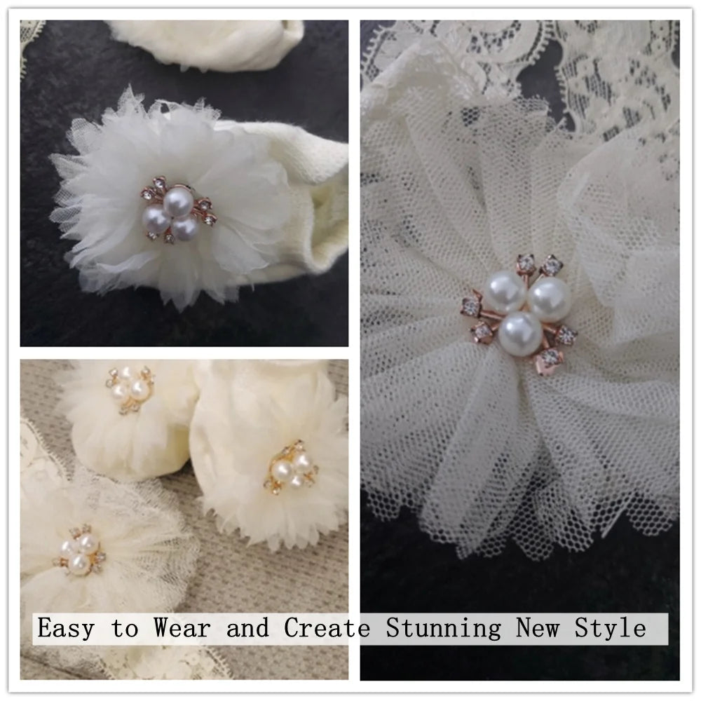 Lovely Pearl Bows Baby Headband Socks Set Non Slip Cotton Sock Lace Flower Newborn Hair Band Turban Girl Hair Accessories
