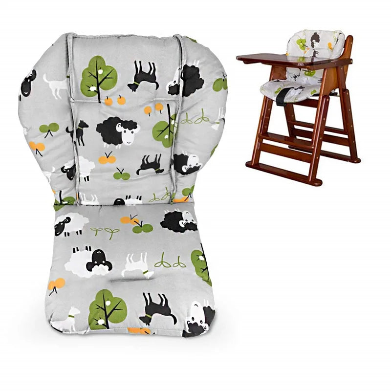 Baby Kids Highchair Cushion Pad Mat Booster Seats Cushion Pad Mat Feeding Chair Cushion Pad Stroller Cushion Mat Cotton Fabric
