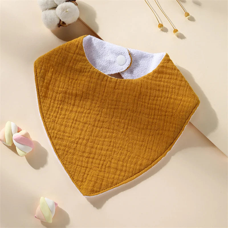 New Baby Cartoon Animal Triangle Bib Pure Cotton Waterproof Boy Girl Kid Printed Saliva Towel Newborn Infant Anti Spitting Cloth
