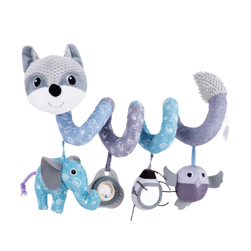 Car Seat Toys Infant Color Elephant Stroller Stretch Spiral Activity Baby Hanging Toys for Crib Mobile Newborn Sensory Toy Gifts