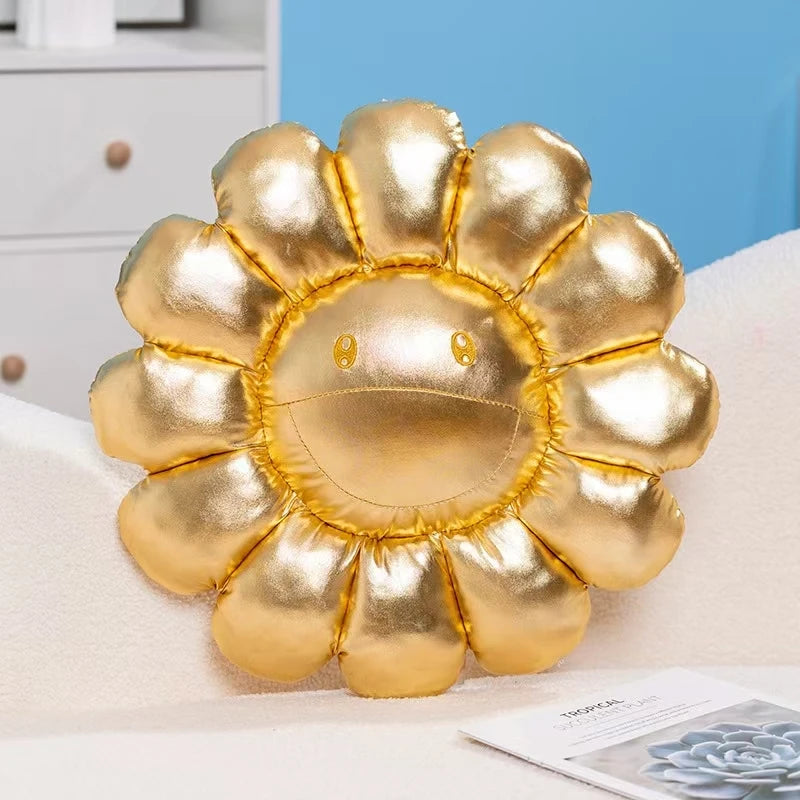 40/60cm Sunflower Plush Pillow Soft Plush Flower Pillow Plant Mat Sofa Bed Sleep Back Pillow Kawaii Room Decor Gifts