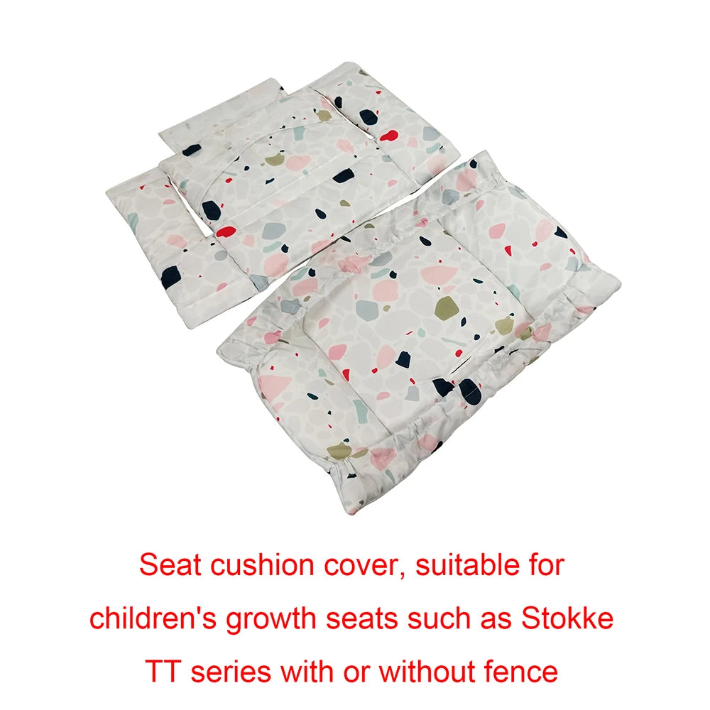 Baby Seat Cushion For Highchair Stokke Tripp Trapp Growth Stool Dinner Chair With Backrest Cloth Cover Replacement Accessories