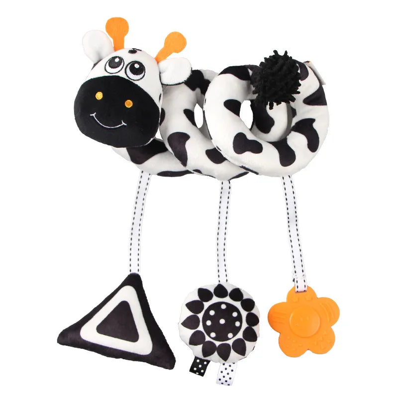 Car Seat Toys Infant Color Elephant Stroller Stretch Spiral Activity Baby Hanging Toys for Crib Mobile Newborn Sensory Toy Gifts