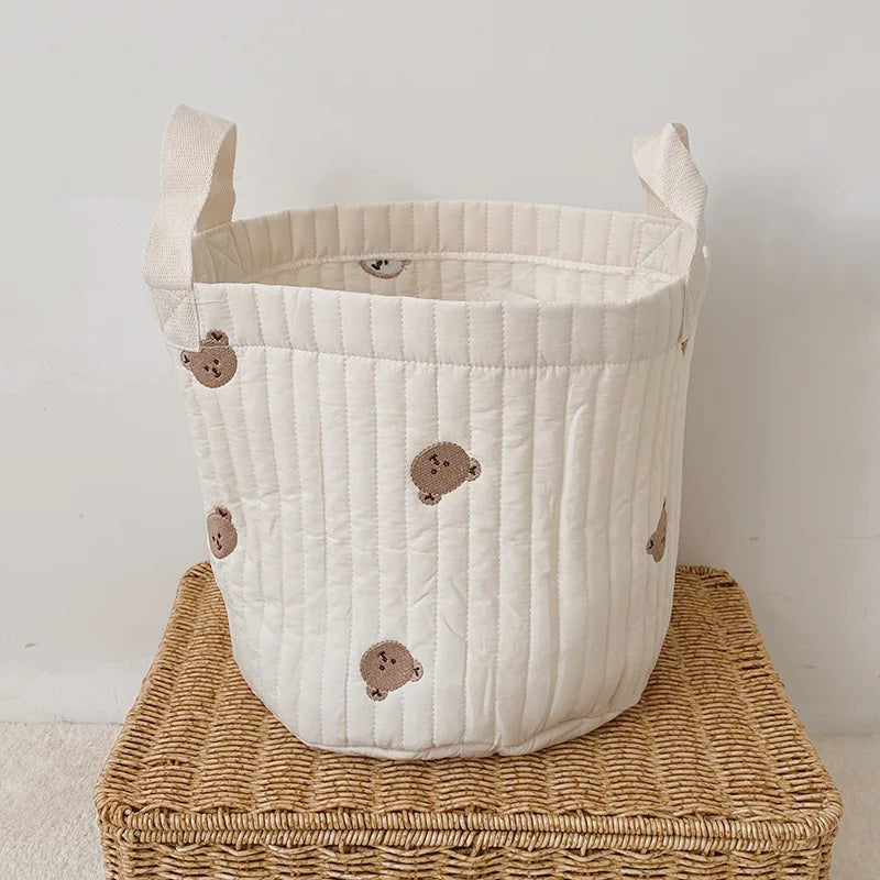 2022 New Diaper Bag Nappy Caddy Baby Items Toy Storage Bag for Newborn Crib Organizer Bedding Cotton Embroidery Mommy Bag Bebe