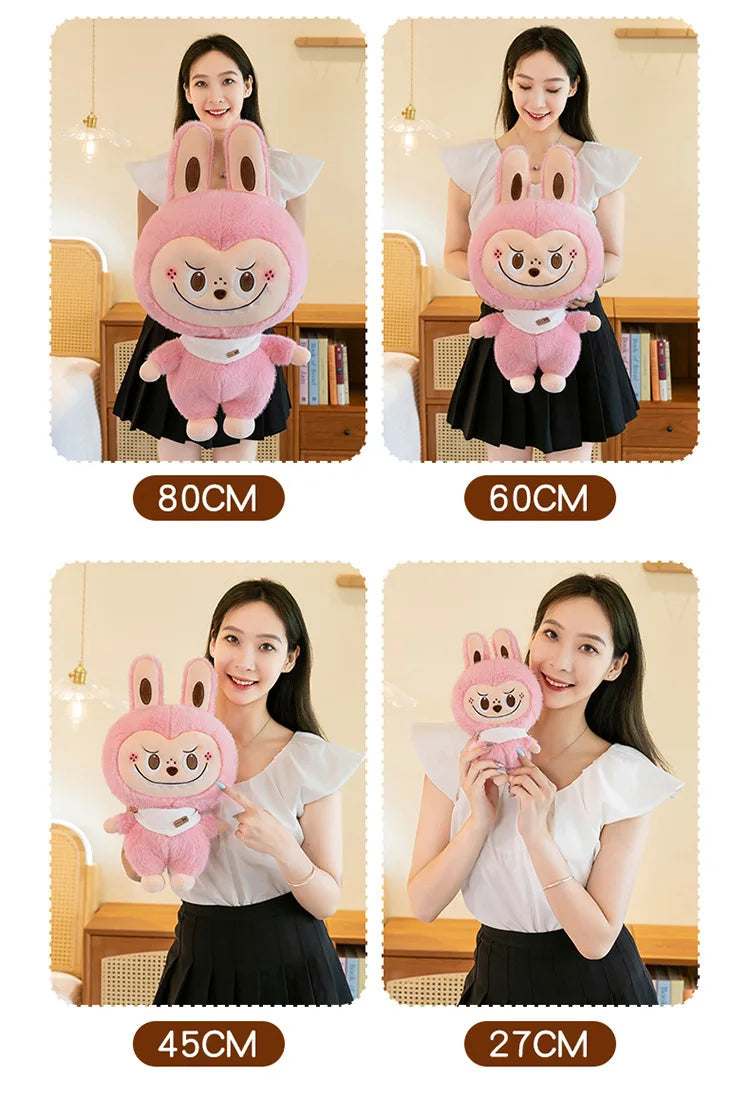 Rabbit Labubu Plush Toy Cartoon Cute Doll Cloth Doll Childrens Accompany Sleeping Soft Plush Pillow Doll Birthday Gift Kids Toys