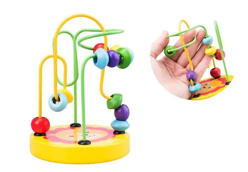Colorful Wooden Roller Coaster Educational Circle Toy For Preschool Learning Bead Maze Toy Perfect Gift For Young Children