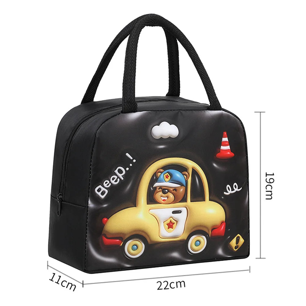 Kids Lunch Bag For School Portable Thermal Bag Children Cartoon Insulated Lunch Bag Cooler Bento Pouch Dinner Picnic Handbags