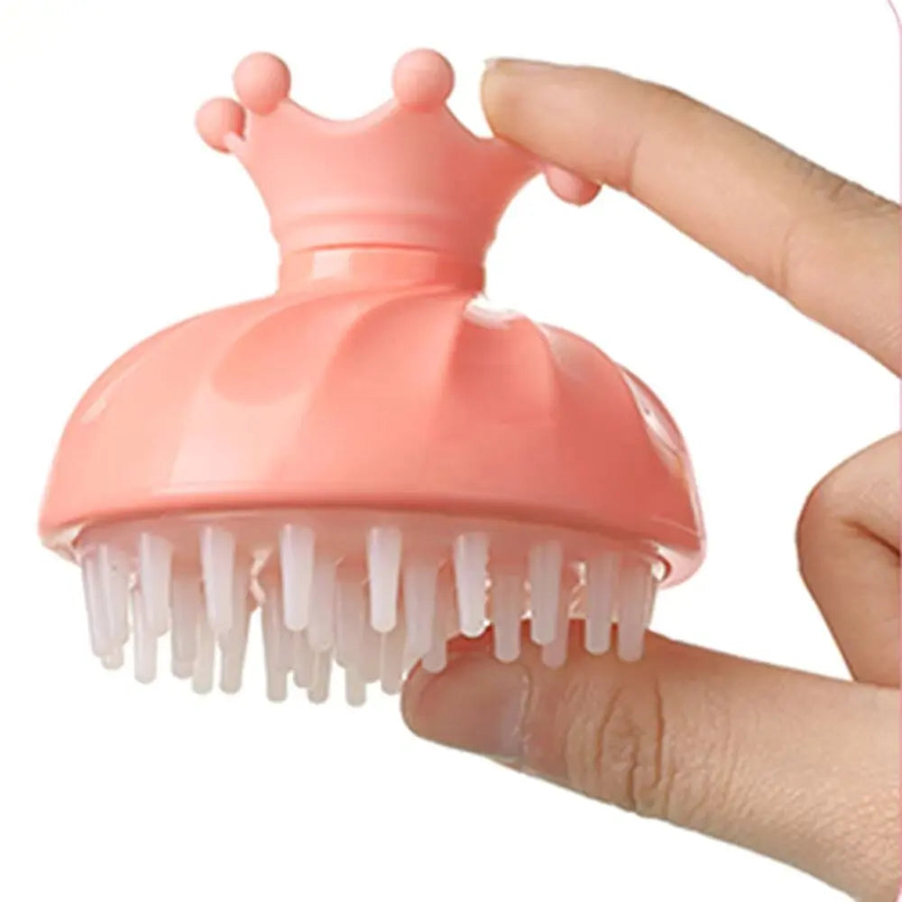 Baby Hair Washing Comb Bathing Spa Kids Shower Brush Comb Scalp Hair Massager Silicone Shampoo Wash Brush Head Body Massage Comb
