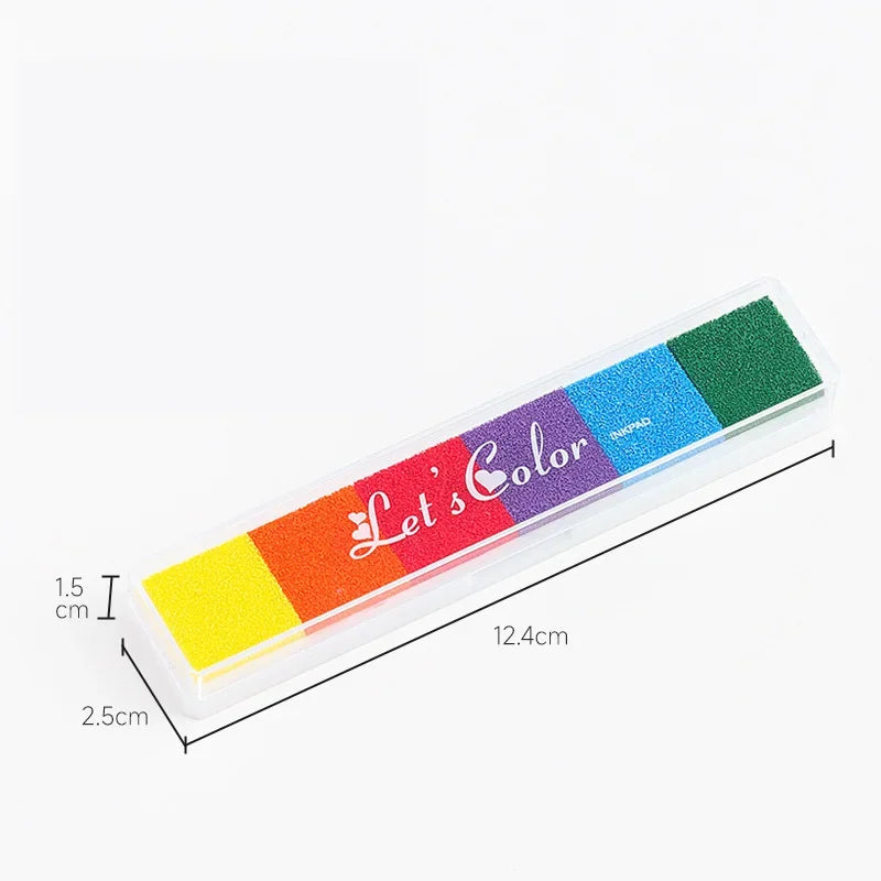 Journamm Finger Painting Kit Drawing Stencils Colorful Inkpad DIY Scrapbooking Creative Stationery Paint Tool School Supplies