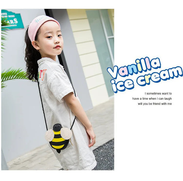 Cartoon Cute Kids Mini Bags for Toddler Bee / Ladybug / Snail Crossbody Bag Adorable Baby Children's Small Handbags Gift