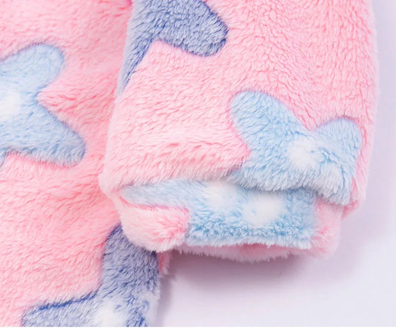 Kids Onesie Boys Girls Long Sleeve Flannel Pajamas Children Winter Cartoon Pyjama Baby Sleepwear 1-4 Years Sleeping Bag