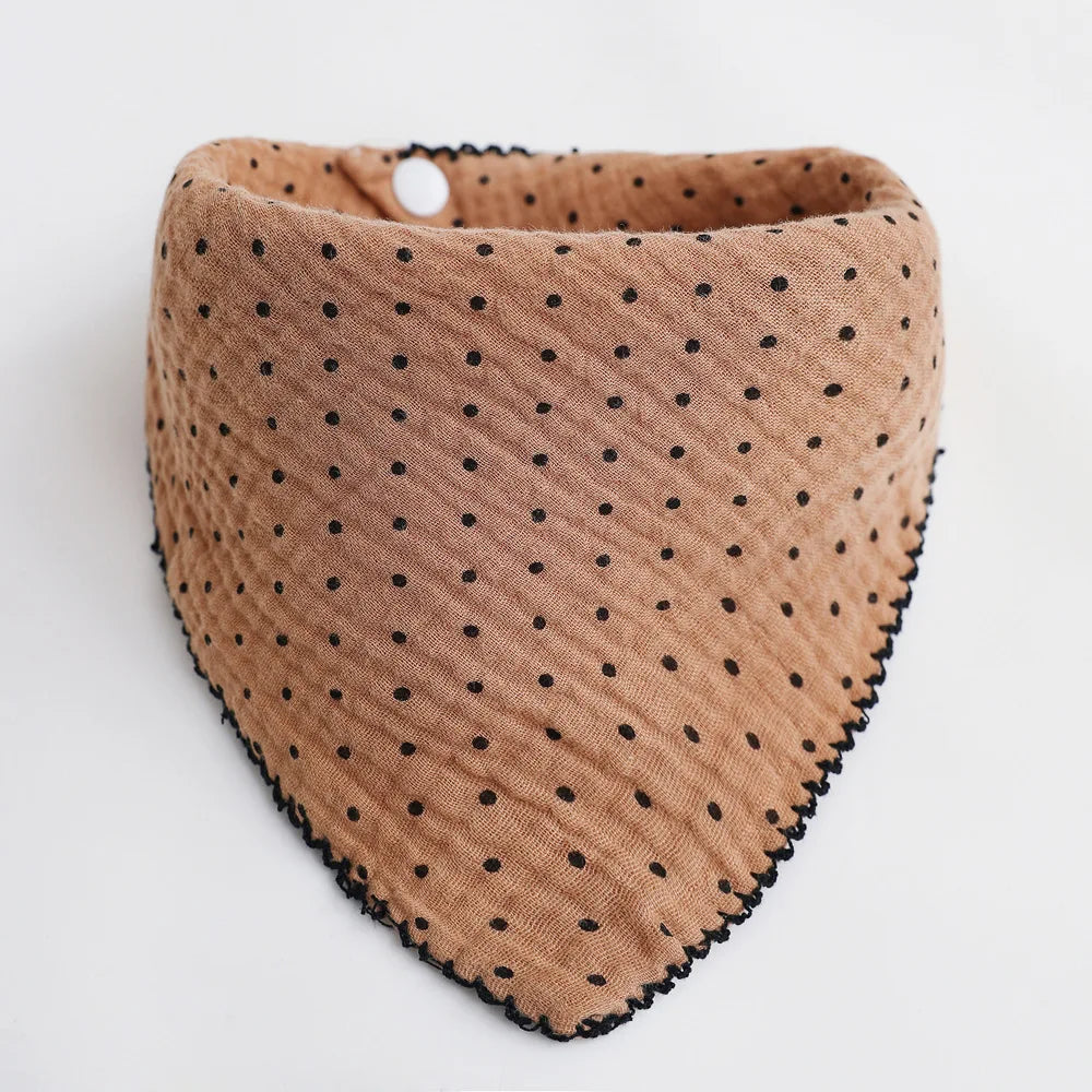 Baby Cotton Bibs Triangle Soft Lace Burp Cloth Saliva Towel Apron Bandana Scarf for Boys Girls Feeding Drool Bib Korean Style