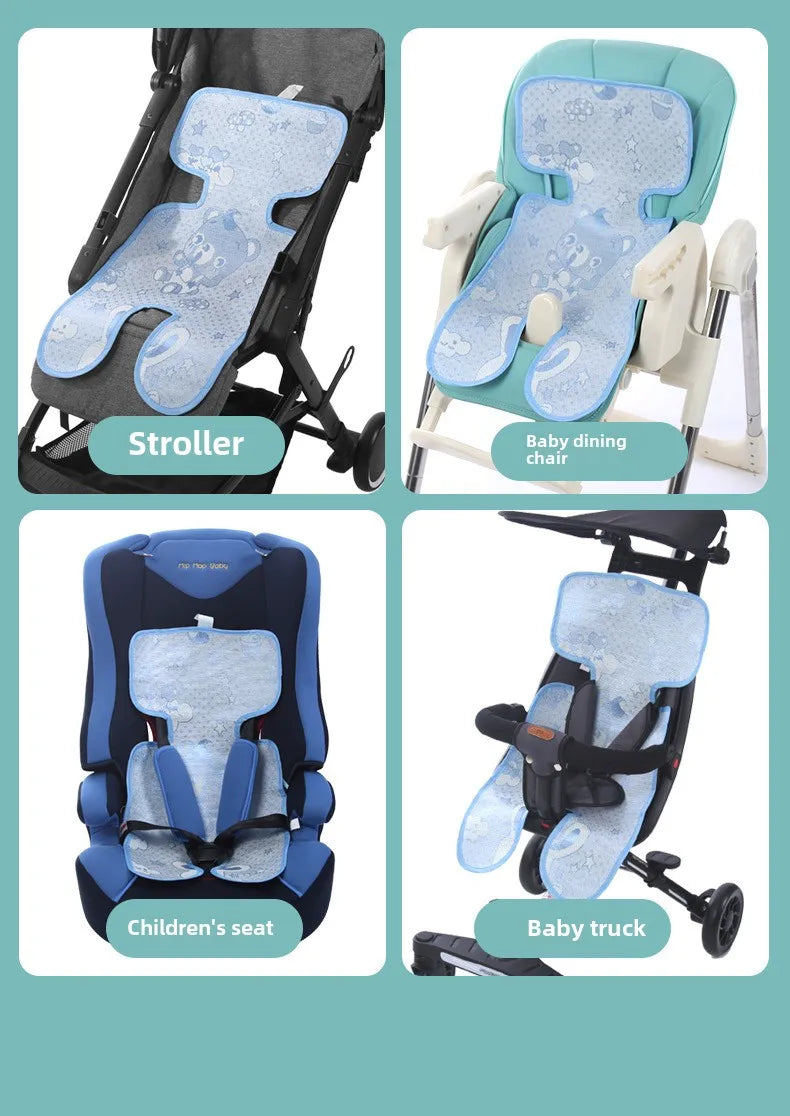 Universal Baby Stroller Seat Pad Summer Washable Cooling Mat Cushion for Stroller Car Seat High Chair Pushchair Sleeping Cushion