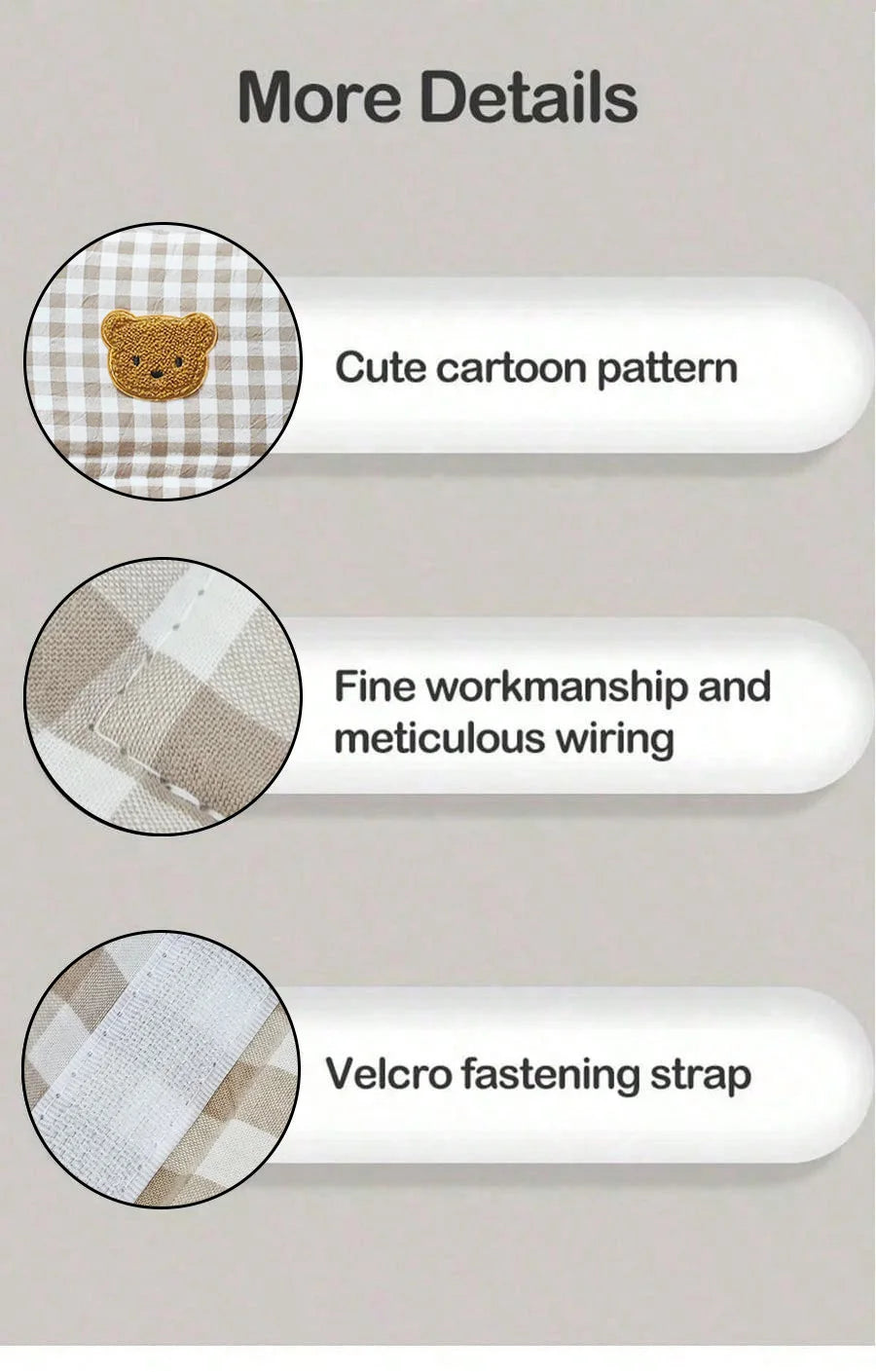Soft Seat Cushion for Infants, Baby High Chair Cushion, Cartoon Bear Chair Back Cushion and Seat Cushion, High Chair Accessories