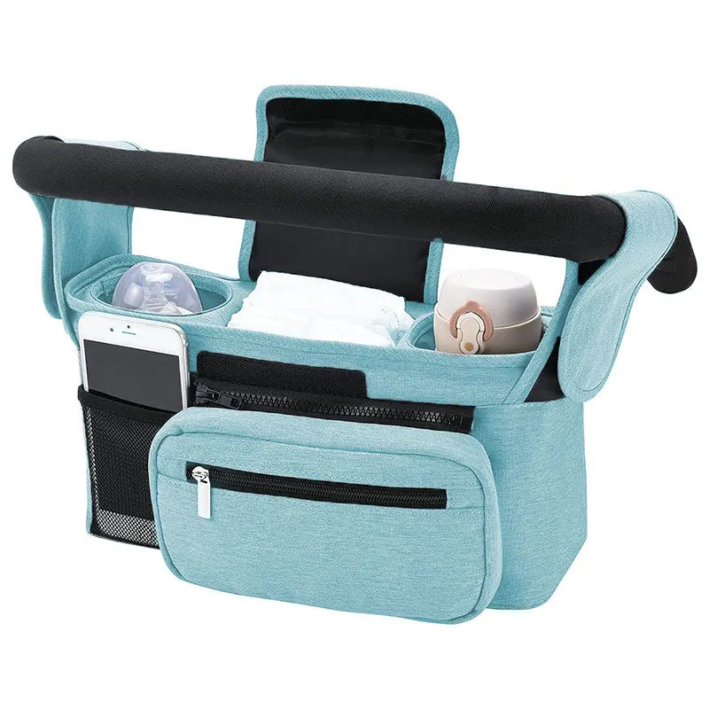 Baby Stroller Storage Bag Mummy Large Capacity Travel Hanging Bag Phone Bottle Holder Pram Diaper Bags Baby Stroller Accessories