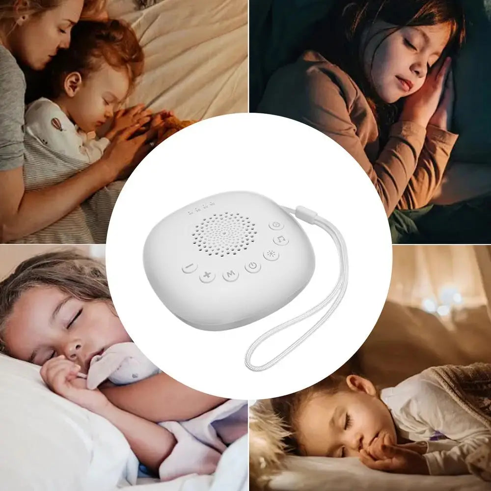 White Noise Machine Portable Sleep Calming Accessories USB Rechargeable Sleep Aid Soother For Bedroom Nursery Travel Meditation
