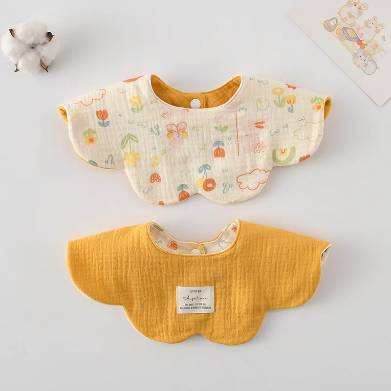 New Cute Cotton Baby Feeding Drool Bib Infants Two-sided Usable Saliva Towel Soft Burp Cloth For Newborn Toddler Kids Bibs