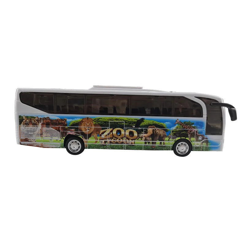 School Bus Toys Cars Plastics Little Cars City Bus With Sound And Light Up Friction Powered Cars Play Toys Gift For Kids