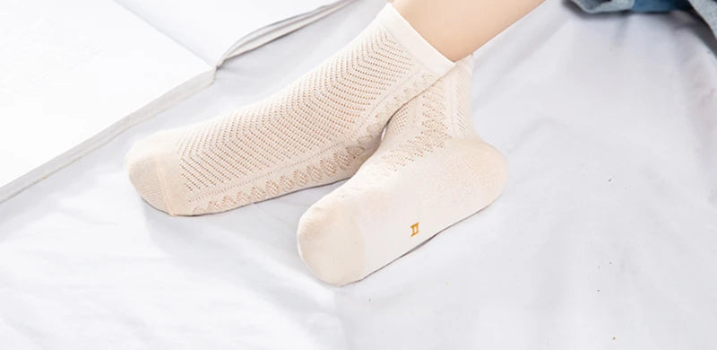 5Pairs/lot 0-12 Kids Socks Summer Cotton Jacquard Baby Socks Girls Mesh Cute Boy Toddler Socks Children Clothe Accessories