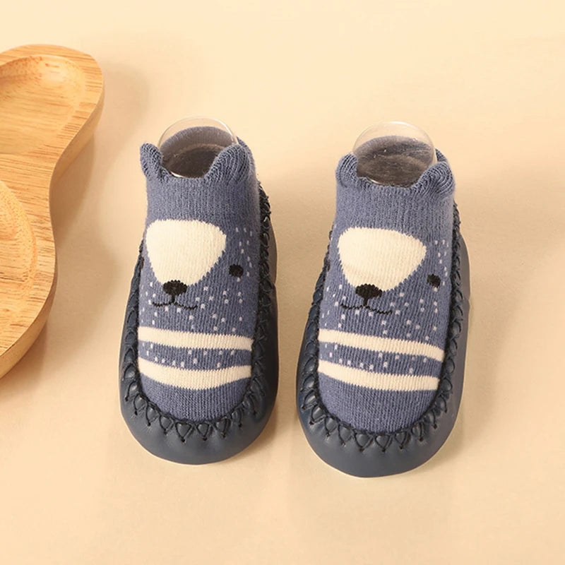 2025 New Born Baby Socks with Rubber Soles Infant Baby Girls Boys Shoes Spring Autumn Baby Floor Socks Anti Slip Soft Sole Sock