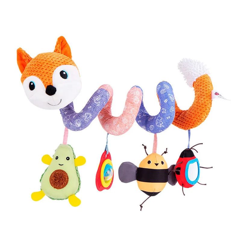 Car Seat Toys Infant Color Elephant Stroller Stretch Spiral Activity Baby Hanging Toys for Crib Mobile Newborn Sensory Toy Gifts