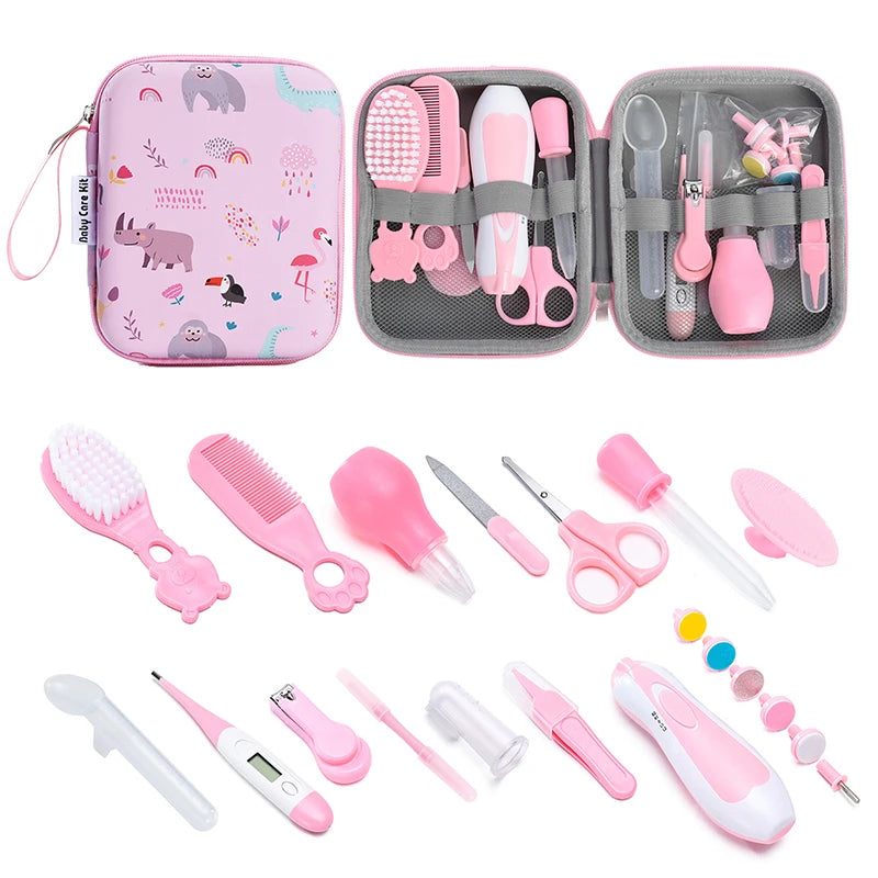 Baby Care Essentials Set Nail Clippers Newborn Nursery Care Kit HairBrush Comb Baby Healthcare Grooming Kit for Newborn Girl Boy