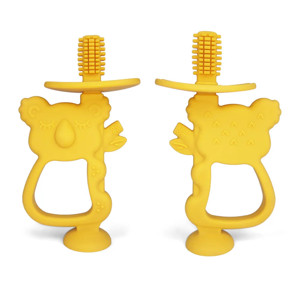 Baby Teether Gloves Kids Cartoon Bear Teething Silicone Dental Care Gums Anti-eating Hand Molar Stick BPA Free Baby Accessorie