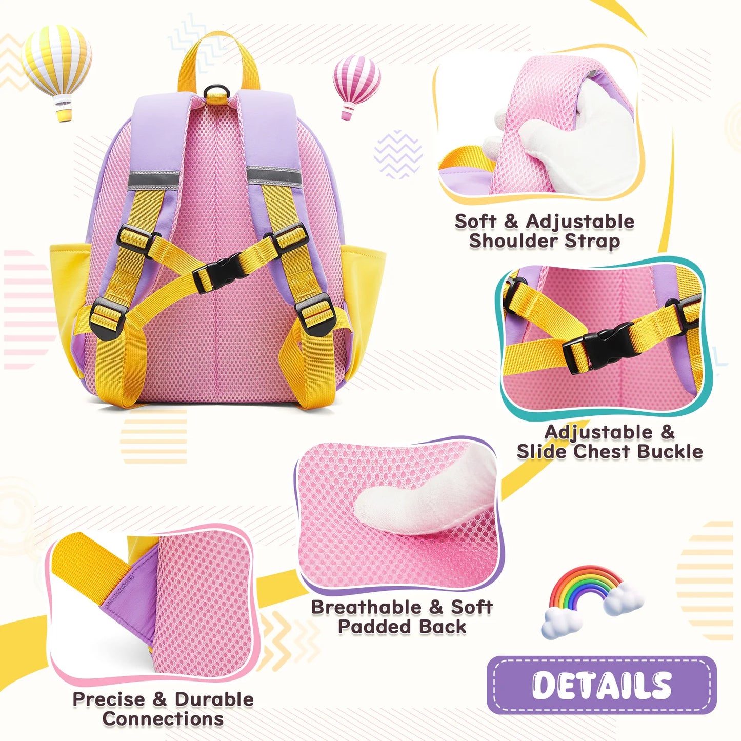 Kids Backpacks for Girls Ages 1-3/2-4, Mini Kids Backpacks, Preschool Backpacks ,Toddler Backpacks,Simple Modern schoolbag