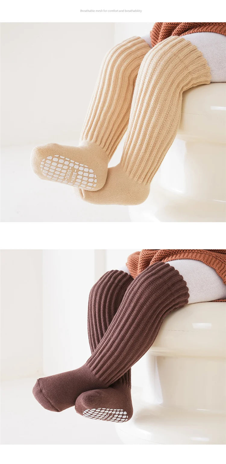 Lawadka Newborn Baby Girl Boy Socks Winter Thick Warm Baby Knee High Long Socks for Girls Boys Soft Toddler Sock Anti slip 0-4Y