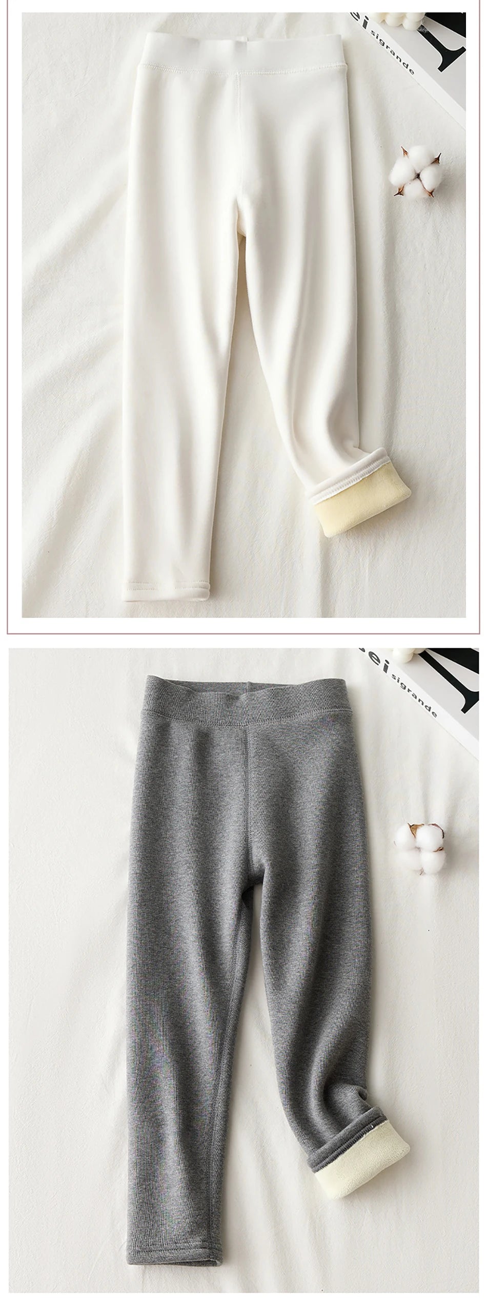 Thickened and Warm Girls Winter Fleece Long Pants Children Comfort Soft Leggings Kids Fashion Outerwear Bottoms School Clothes