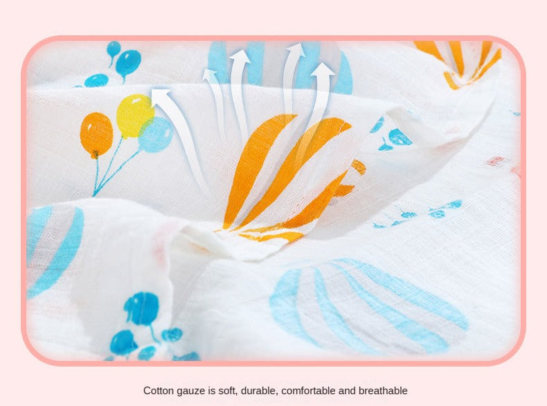 Baby Bath Towel Kids Bathrobe Child Blanket Wrap for Newborn Infant Toddler Boys Girls Gauze Cotton 110*110cm