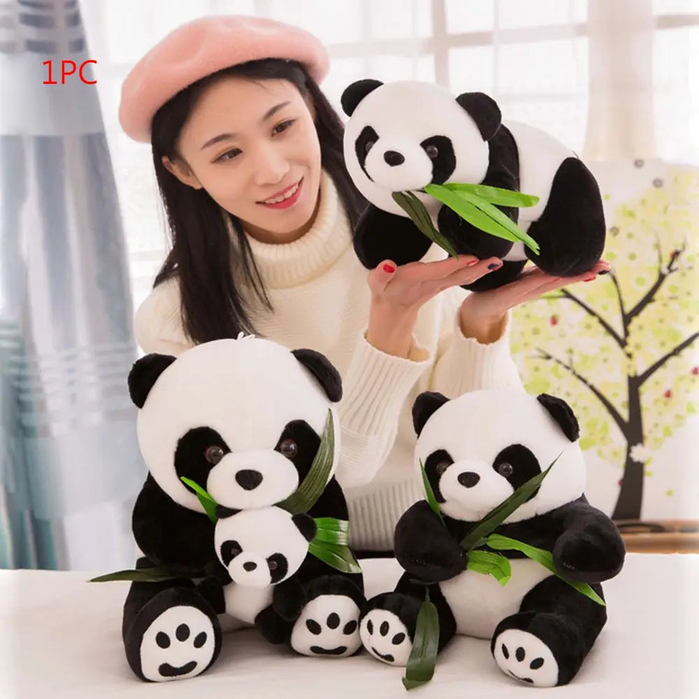1PC Birthday Kneeling Sitting Kids Baby Soft Cloth Toy Cute Cartoon Pillow Plush Panda Stuffed Animals Present Doll