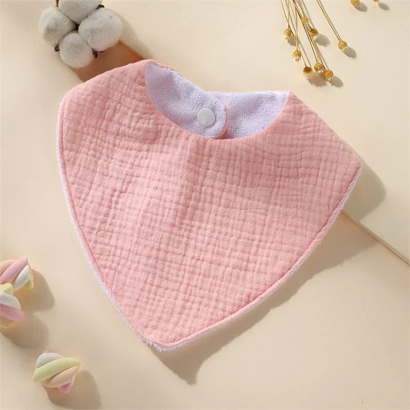 New Baby Cartoon Animal Triangle Bib Pure Cotton Waterproof Boy Girl Kid Printed Saliva Towel Newborn Infant Anti Spitting Cloth