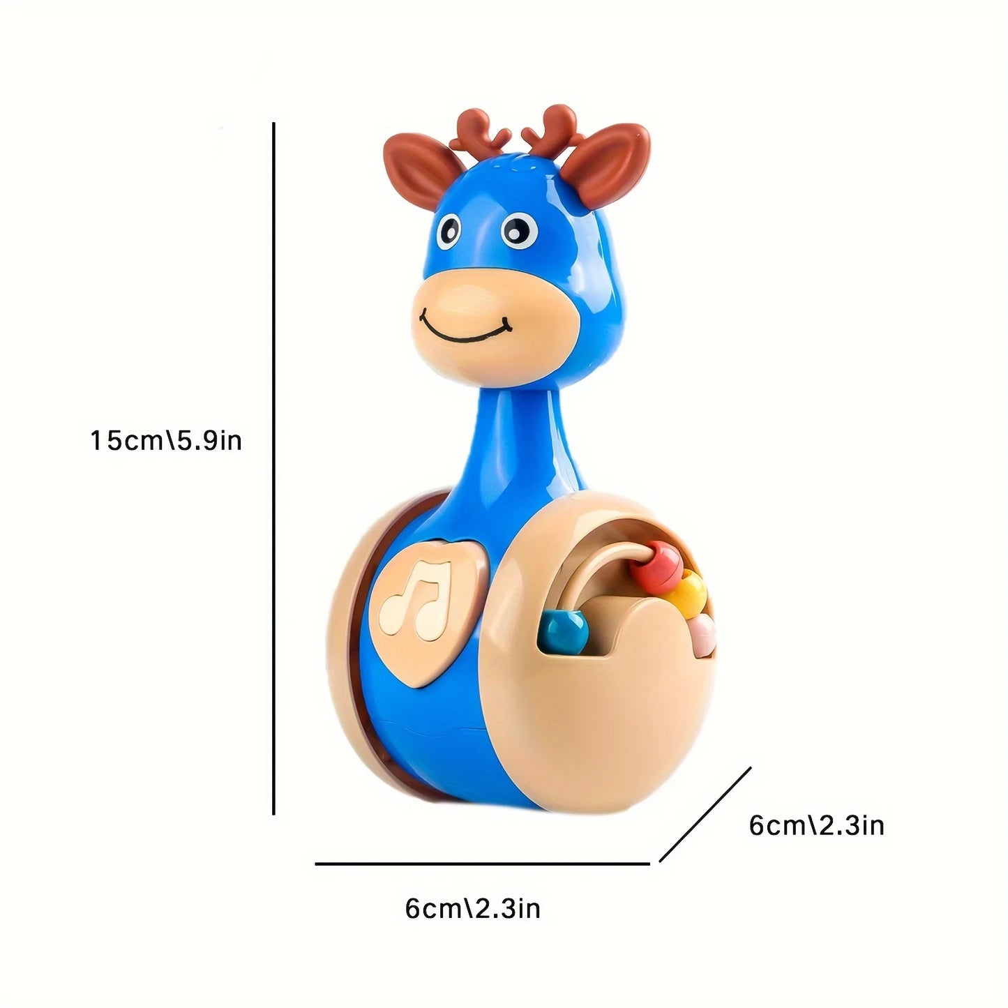 Fawn Sliding Tumbler Toy Rattle Baby Educational Early Education Gift Toy for Baby