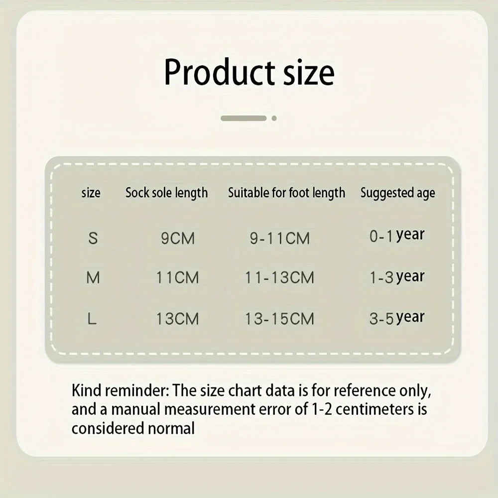 6/1 Pairs Autumn And Winter Large Area Dot Glue Baby Trampoline Socks, Baby Little Kids Non-slip Floor Socks Large Cartoon Strai