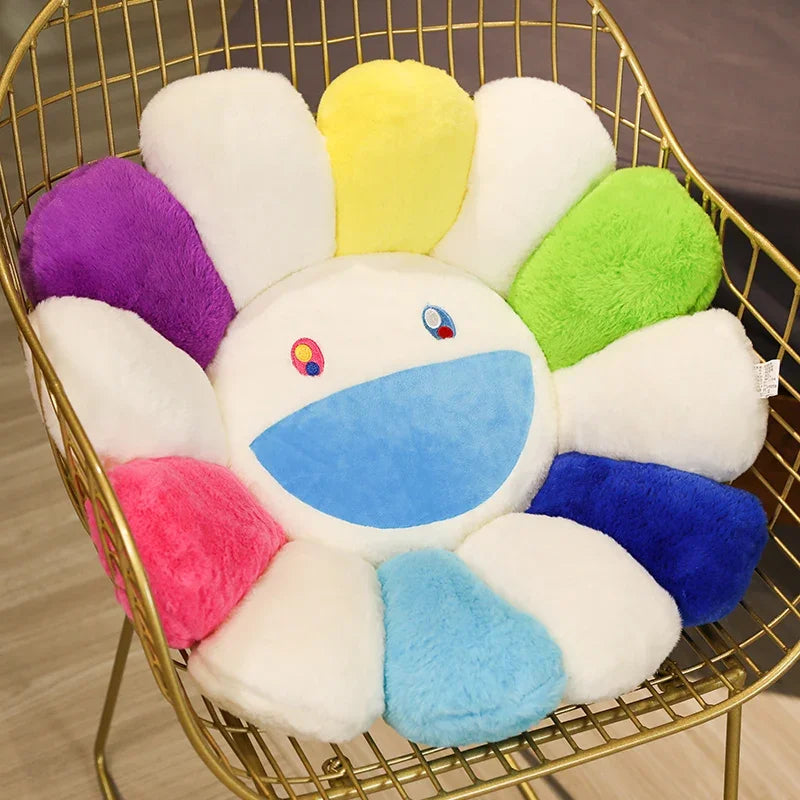 40/60cm Sunflower Plush Pillow Soft Plush Flower Pillow Plant Mat Sofa Bed Sleep Back Pillow Kawaii Room Decor Gifts
