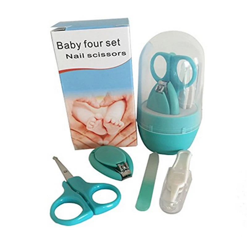 Newborn Baby Nail Scissor Baby Nail Care Tool Kid Safe Portable Nail Clipper Trimmer Tweezer with Box Children Manicure Kit