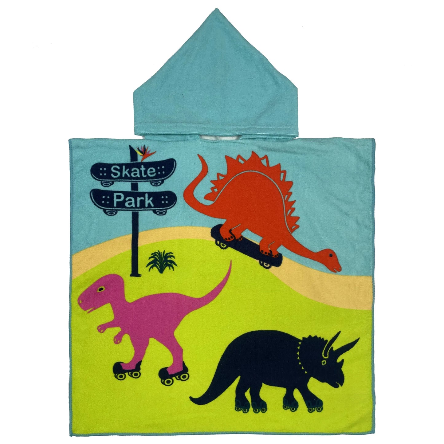 80-130cm Kids Hooded Bath Beach Poncho Towels Baby Quick Dry Bathrobe Child Cartoon Poncho Towels Microfiber Swim Cover-ups