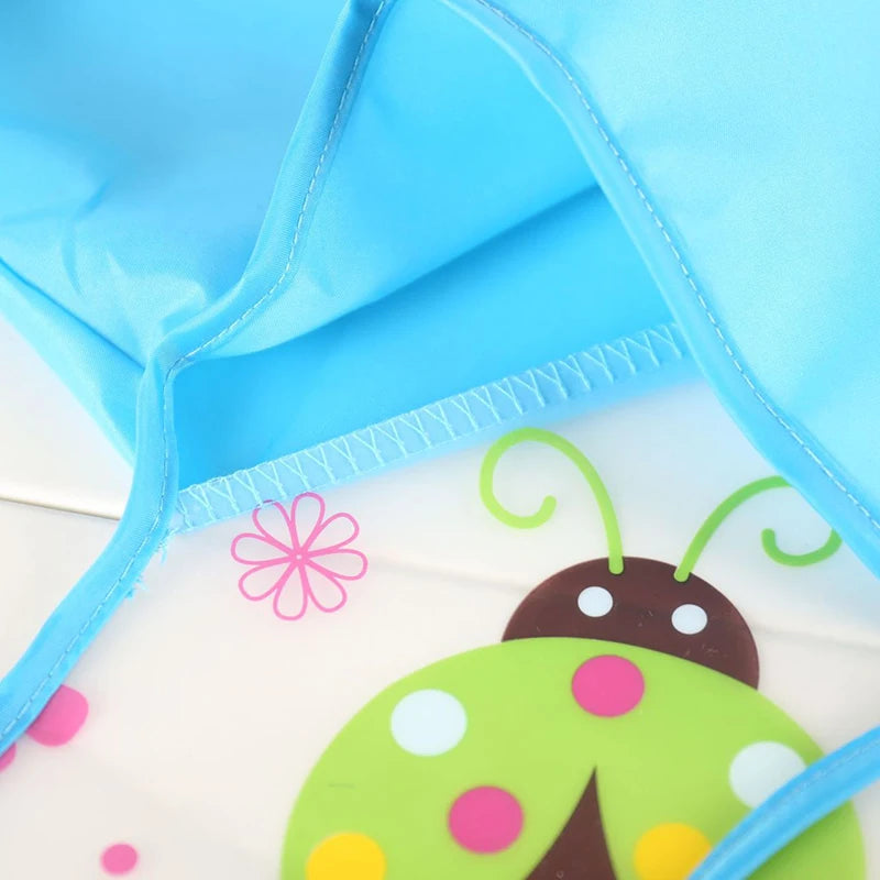 0-3 Years Baby EVA Waterproof Anti-dirty Bib Long Sleeve Strap Coat Dirt Proof Soft Feeding Bib Cute Cartoon Pattern Burp Cloths