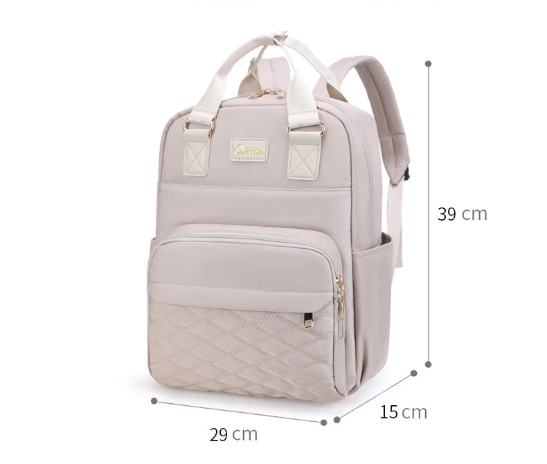 New Mommy Diaper Bags with Diaper Pad Nursing Bags Maternity USB Multifunctional Portable Large Baby Stroller Hanging Bag