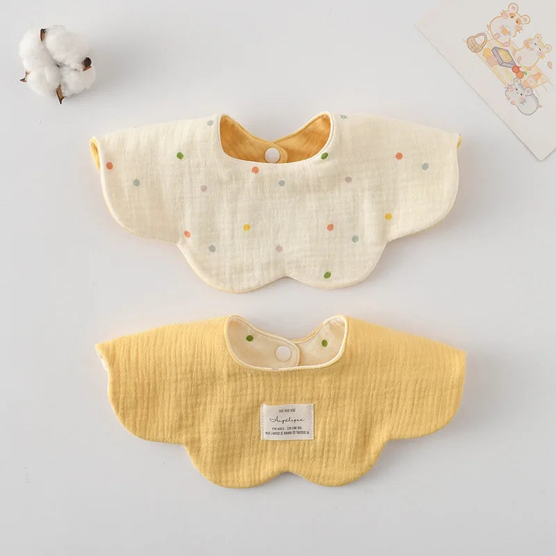 New Cute Cotton Baby Feeding Drool Bib Infants Two-sided Usable Saliva Towel Soft Burp Cloth For Newborn Toddler Kids Bibs