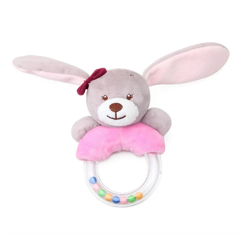 Baby Hanging Rattles Soft Sensory Learning Toy Plush Animals Stroller Infant Car Bed Crib Travel Activity for Babies Toddlers