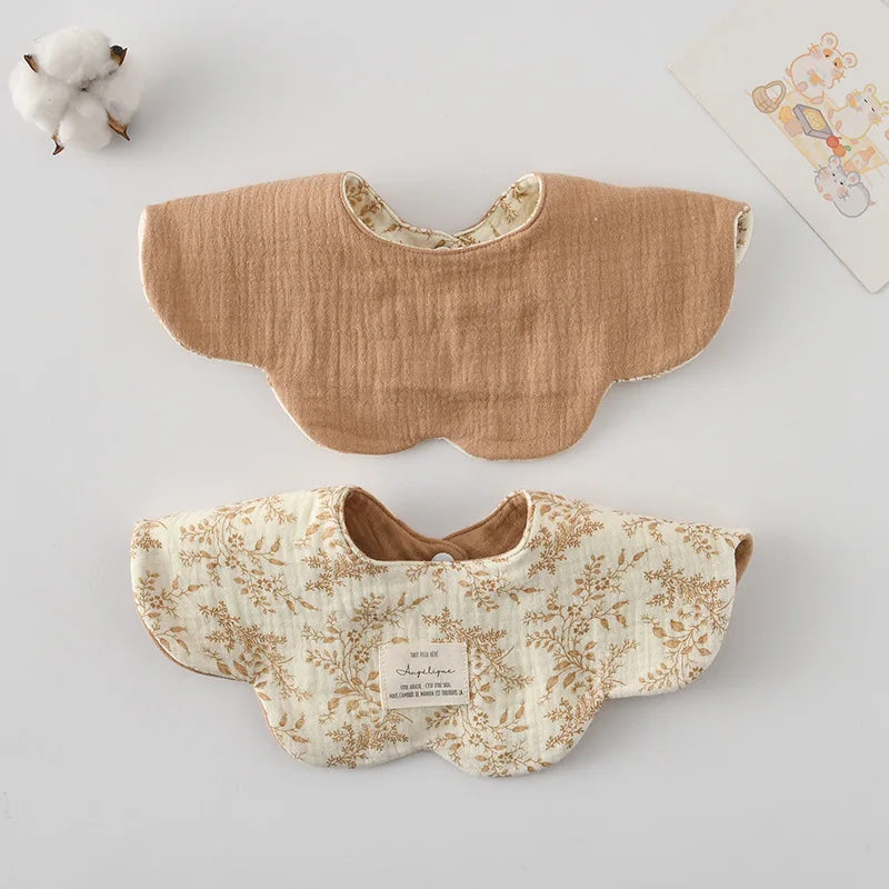New Cute Cotton Baby Feeding Drool Bib Infants Two-sided Usable Saliva Towel Soft Burp Cloth For Newborn Toddler Kids Bibs
