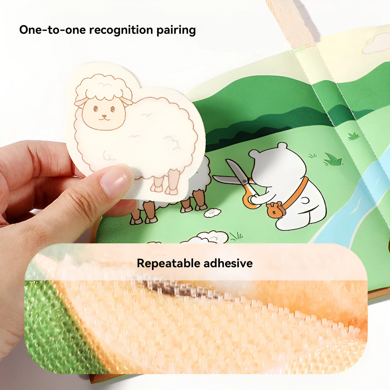 Children's tear book baby cloth book toy picture matching can tear paste repeatedly tear paste cloth art