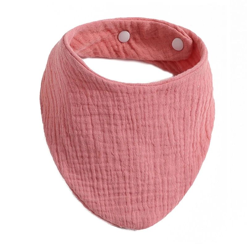 Baby Infant Cotton Bib Solid Color Scarf Feeding Saliva Towel Bandana Burp Cloth Boy Girl Babies Accessories Newborn