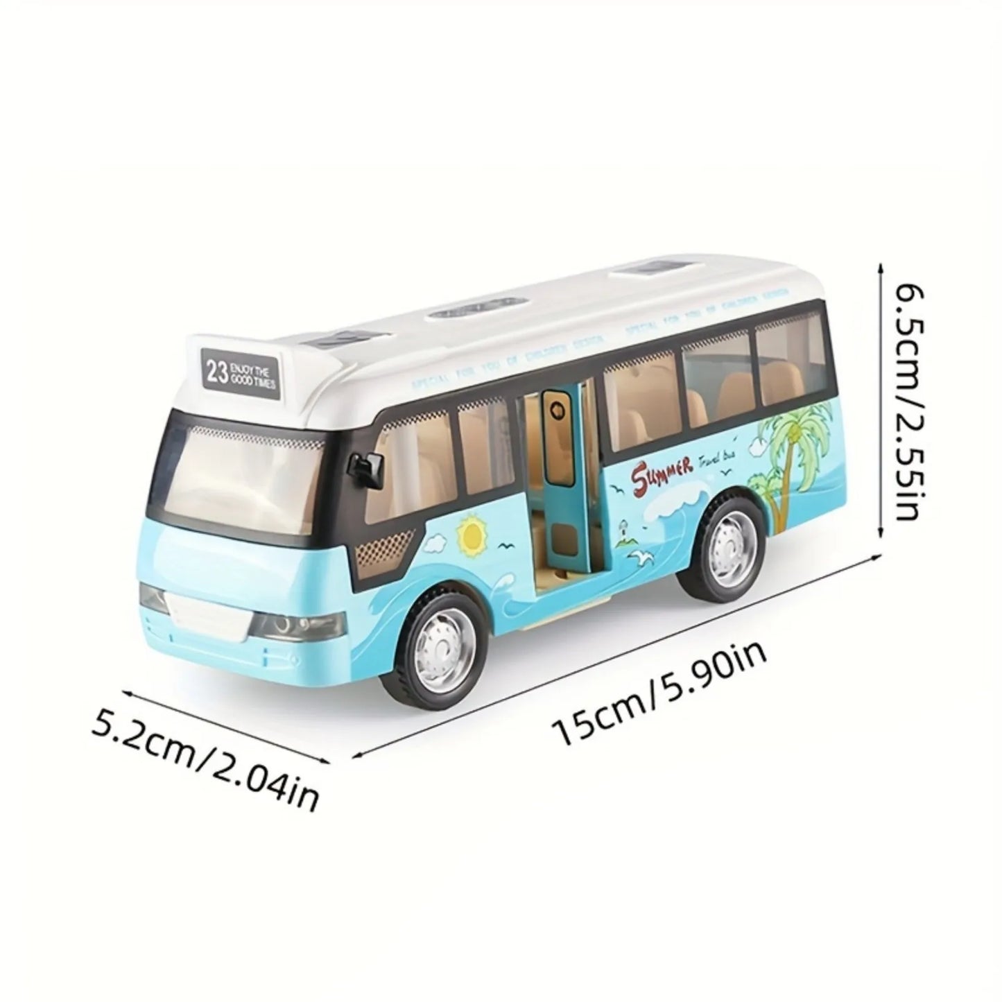 School Bus Toys Cars Die Cast Plastic Little Cars City Bus With Sound And Light Up Friction Powered Cars Play Toys Gift For Kids