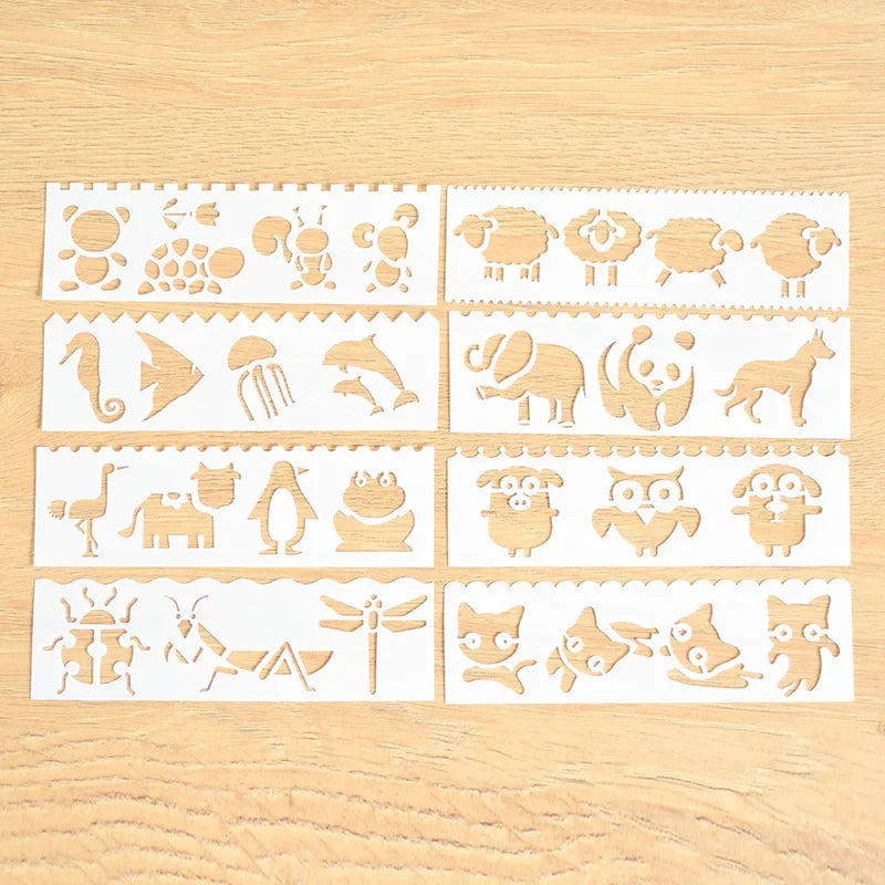 Journamm Finger Painting Kit Drawing Stencils Colorful Inkpad DIY Scrapbooking Creative Stationery Paint Tool School Supplies
