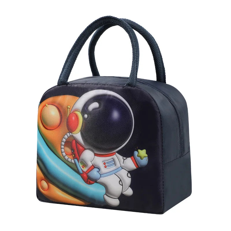 Kids Lunch Bag for School Portable Thermal Bag Children Cartoon Insulated Lunch Bag Cooler Bento Pouch Dinner Container Handbags