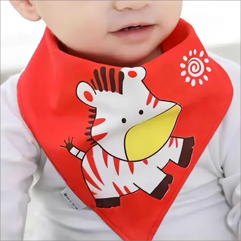 5pcs Pure Cotton Bandana Waterproof Bibs Baby Saliva Towel Triangle Scarf Newborn Boys Girls Absorbent Cloth Bib Saliva Scarf