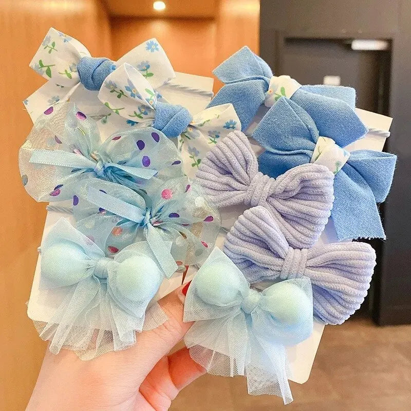 10pcs Hair Accessories Girls Scrunchies Aesthetic Lacos De Cabelo Infantil Bands Kids Bandeaux Elastiquec Headbands Bandes Cute
